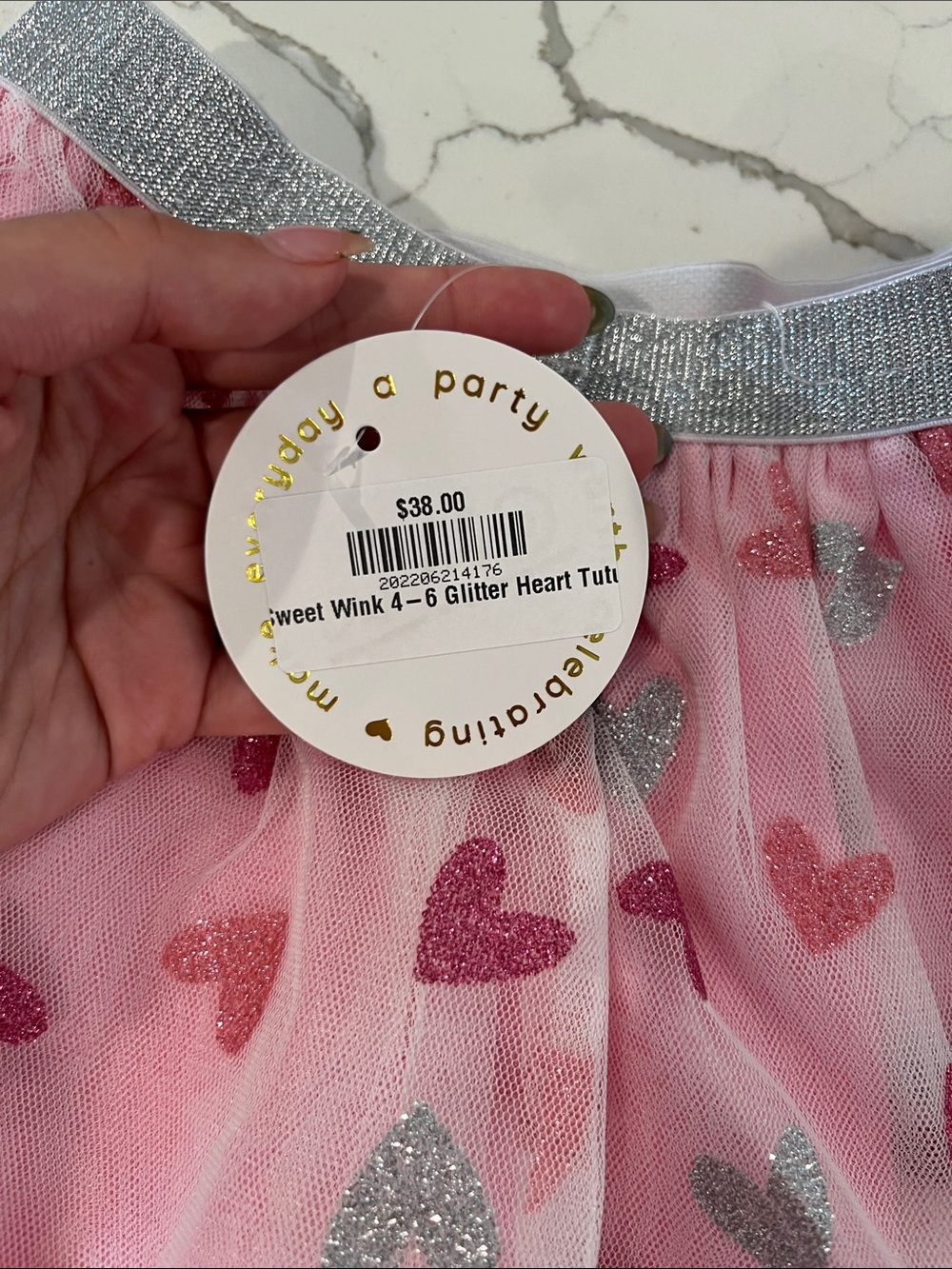 Girls Sweet Wink heart skirt - Picture 2 of 2